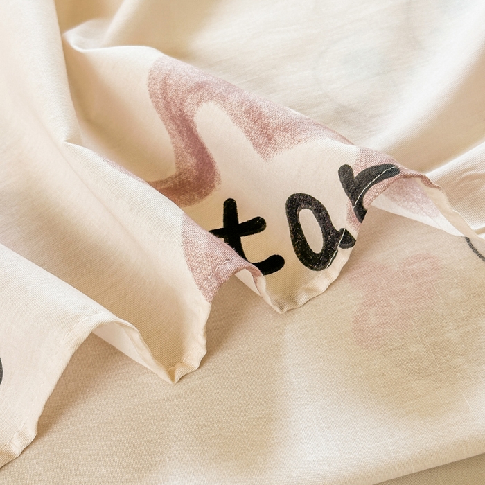 91家纺网 家纺一手货源 找家纺 帛织澜家纺 2025新款12868全棉喷气印花床单单件 星星兔-A版