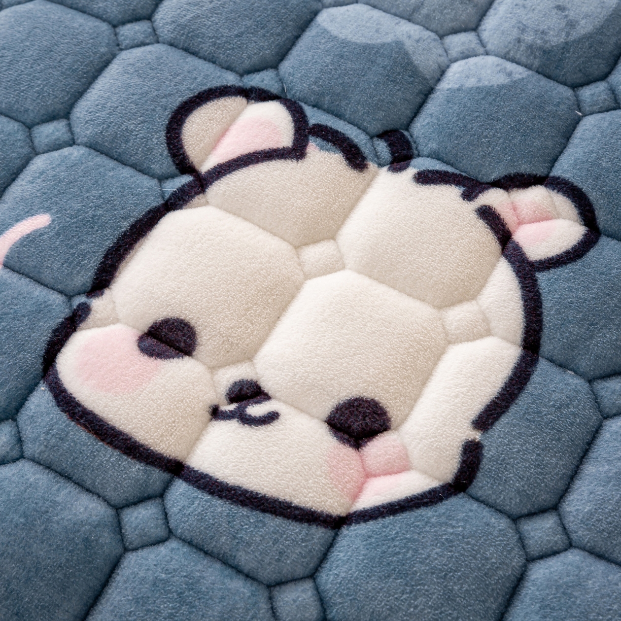 91家纺网 家纺一手货源 找家纺 眠势力 2025新款牛奶绒学生床垫加绒牛奶绒床褥子秋冬保暖珊瑚绒夹棉上下铺床护垫 蓝色熊头-牛奶绒床垫