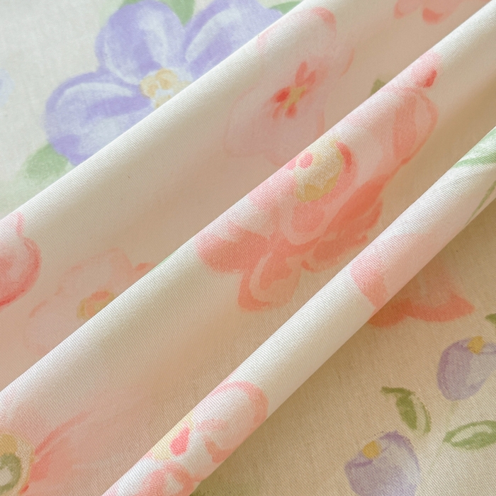 91家纺网 家纺一手货源 找家纺 帛织澜家纺 2025新款12868全棉喷气印花床单单件 遇妍-A版