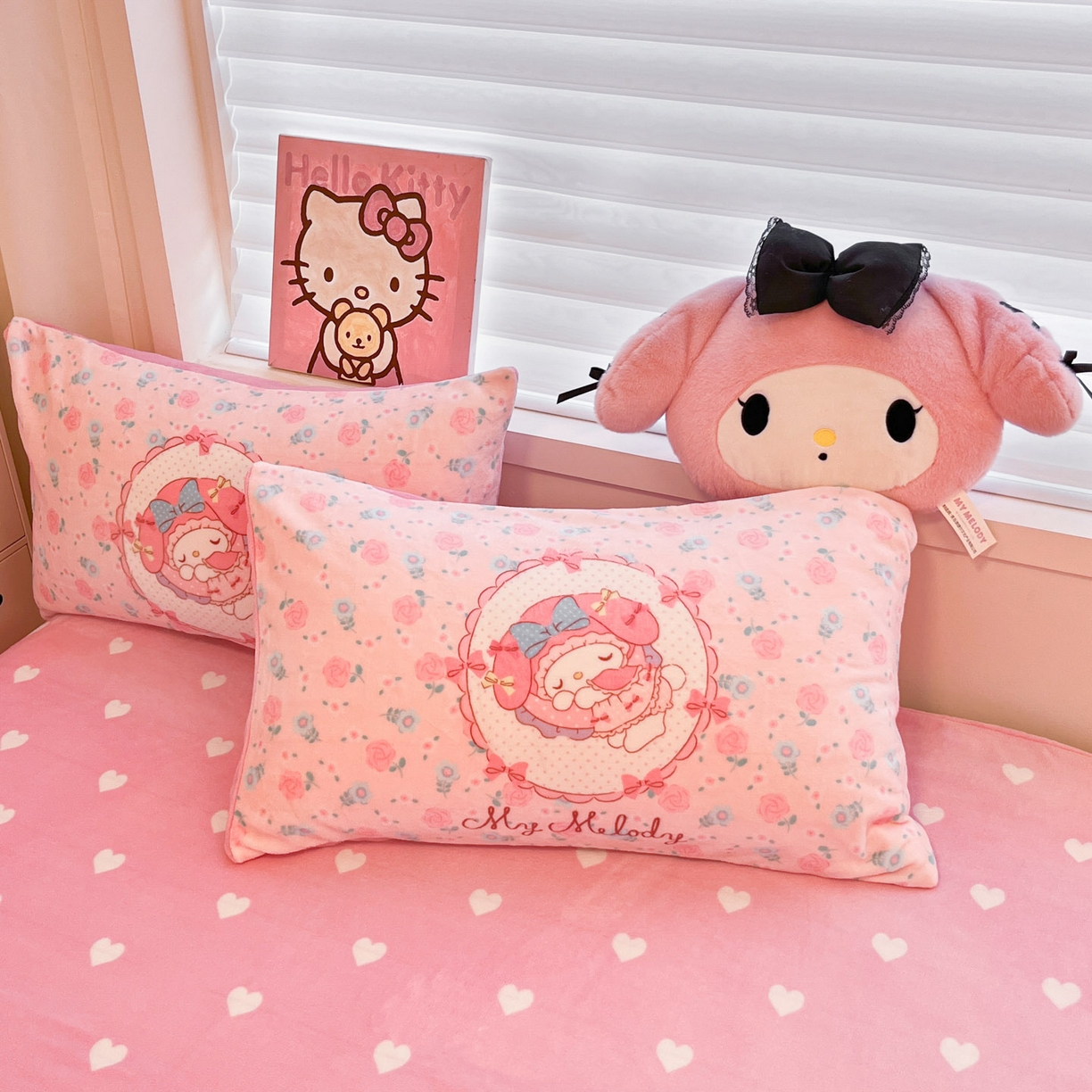 （总）暮思家居 2025新款正版授权三丽鸥大阪数码印花高克重加厚保暖牛奶绒单品枕套枕套单件单枕套