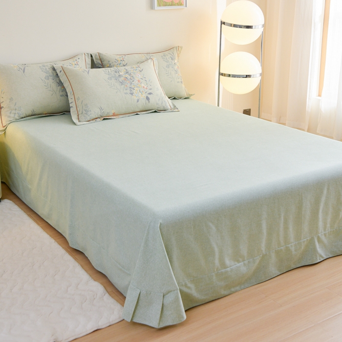 91家纺网 家纺一手货源 找家纺 铭浩 2025新款全棉纯棉数码印花四件套 秘密花园-绿