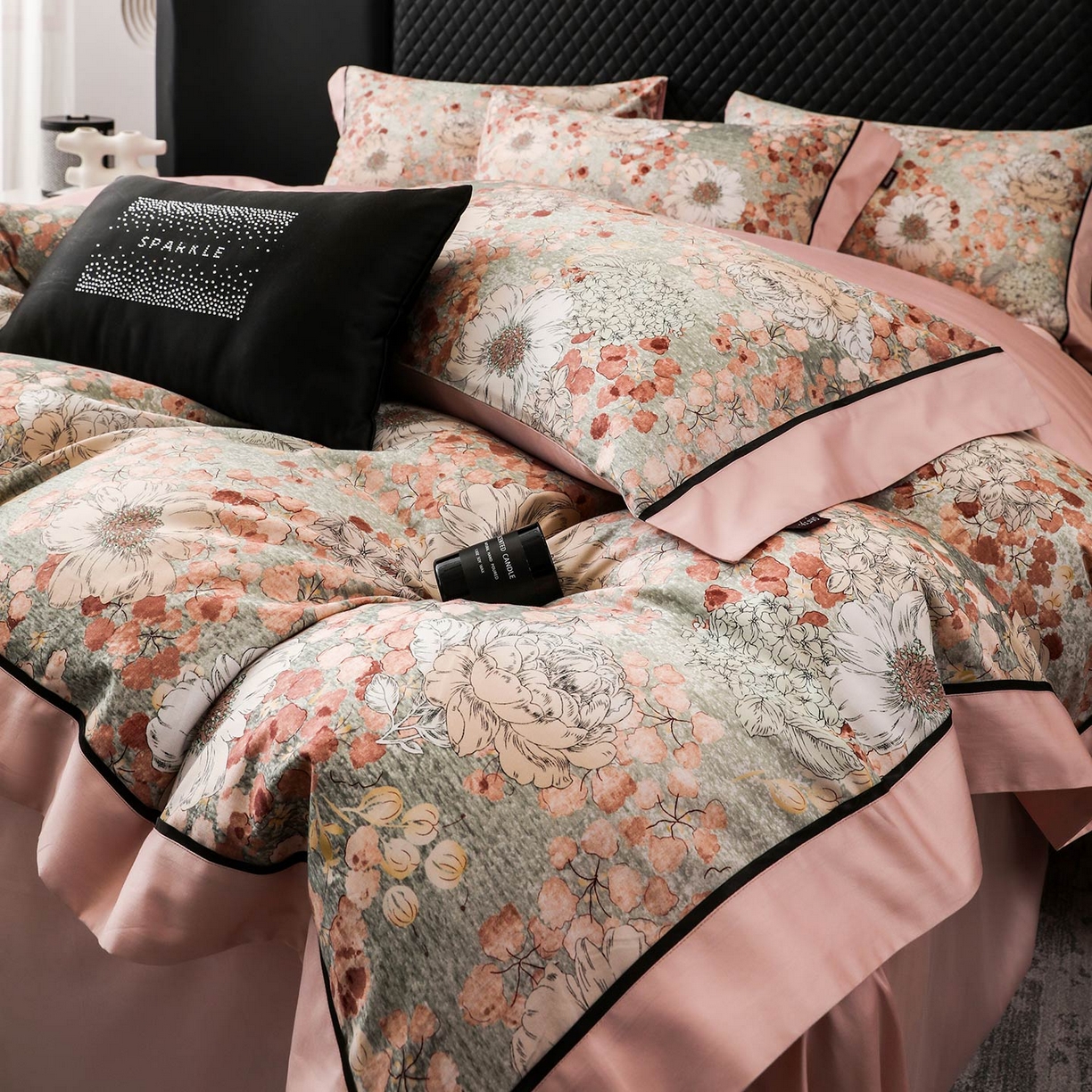 91家纺网 家纺一手货源 找家纺 （总）2025新款直播热款A类数码印花全棉四件套纯棉复古美式长绒棉油画风高端床单被套床上用品