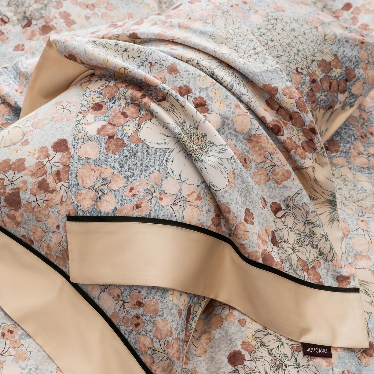 91家纺网 家纺一手货源 找家纺 2025新款直播热款A类数码印花全棉四件套纯棉复古美式长绒棉油画风高端床单被套床上用品 弗嘉