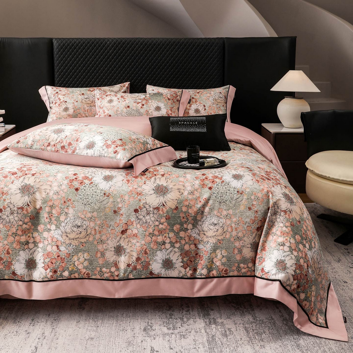 91家纺网 家纺一手货源 找家纺 （总）2025新款直播热款A类数码印花全棉四件套纯棉复古美式长绒棉油画风高端床单被套床上用品