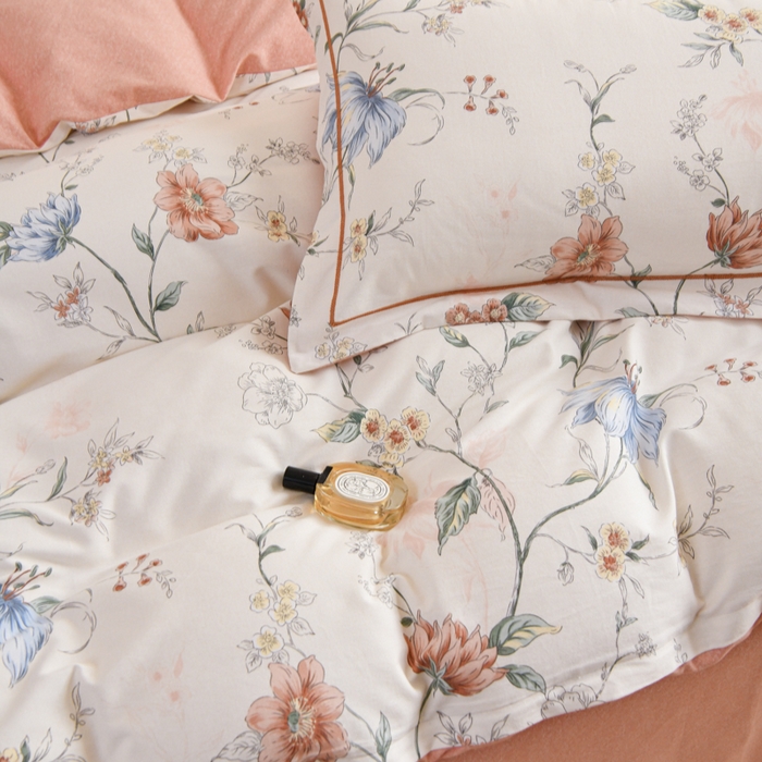 91家纺网 家纺一手货源 找家纺 铭浩 2025新款全棉纯棉数码印花四件套 舒雅