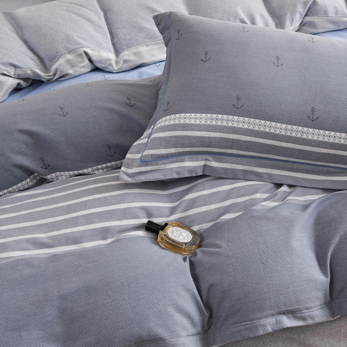 91家纺网 家纺一手货源 找家纺 铭浩 2025新款全棉纯棉数码印花四件套 西雅图-蓝