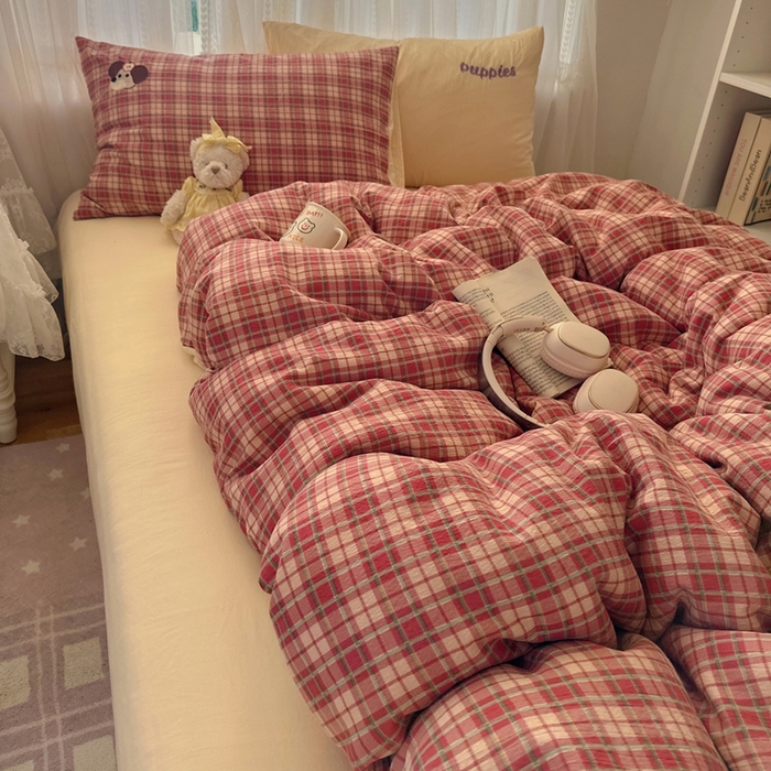 91家纺网 家纺一手货源 找家纺 顾里家纺 2025新款亲肤舒适卡通兔毛贴布绣套件四件套（会员- 3元 定制床笠+8元） 爱岛腊肠狗