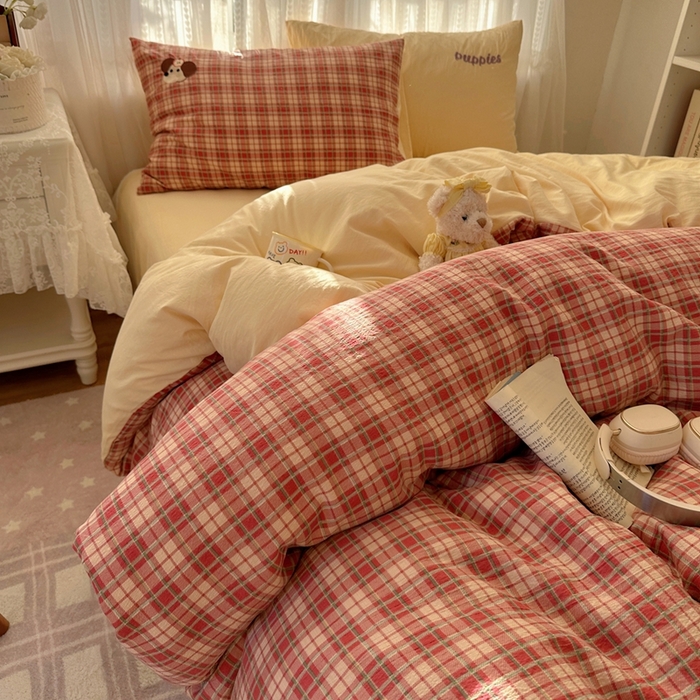 91家纺网 家纺一手货源 找家纺 顾里家纺 2025新款亲肤舒适卡通兔毛贴布绣套件四件套（会员- 3元 定制床笠+8元） 爱岛腊肠狗