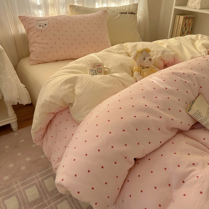 91家纺网 家纺一手货源 找家纺 顾里家纺 2025新款亲肤舒适卡通兔毛贴布绣套件四件套（会员- 3元 定制床笠+8元） 洛丽猫咪