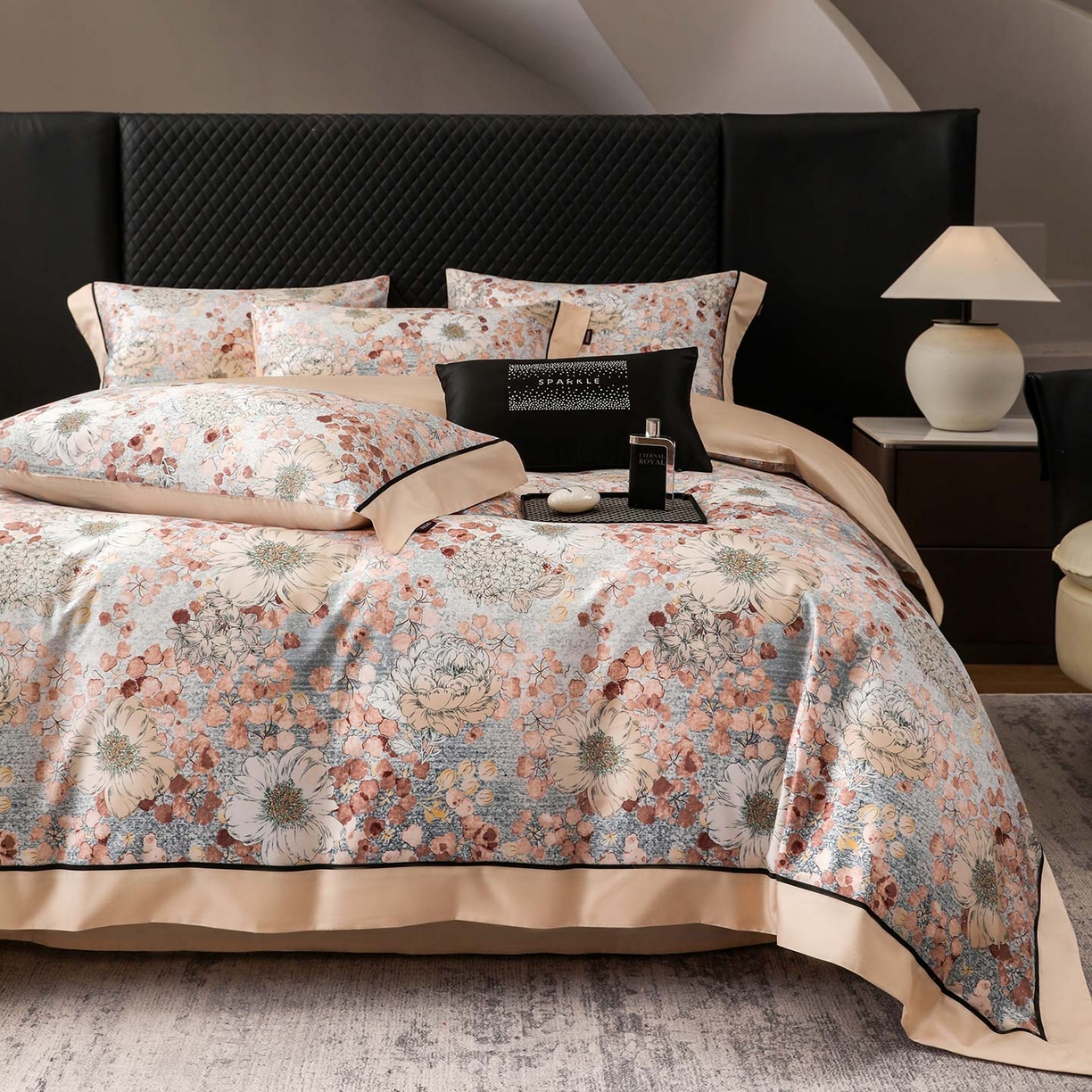 91家纺网 家纺一手货源 找家纺 （总）2025新款直播热款A类数码印花全棉四件套纯棉复古美式长绒棉油画风高端床单被套床上用品