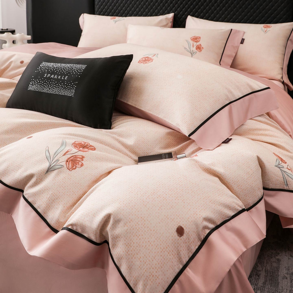 91家纺网 家纺一手货源 找家纺 2025新款直播热款A类数码印花全棉四件套纯棉复古美式长绒棉油画风高端床单被套床上用品 如漫