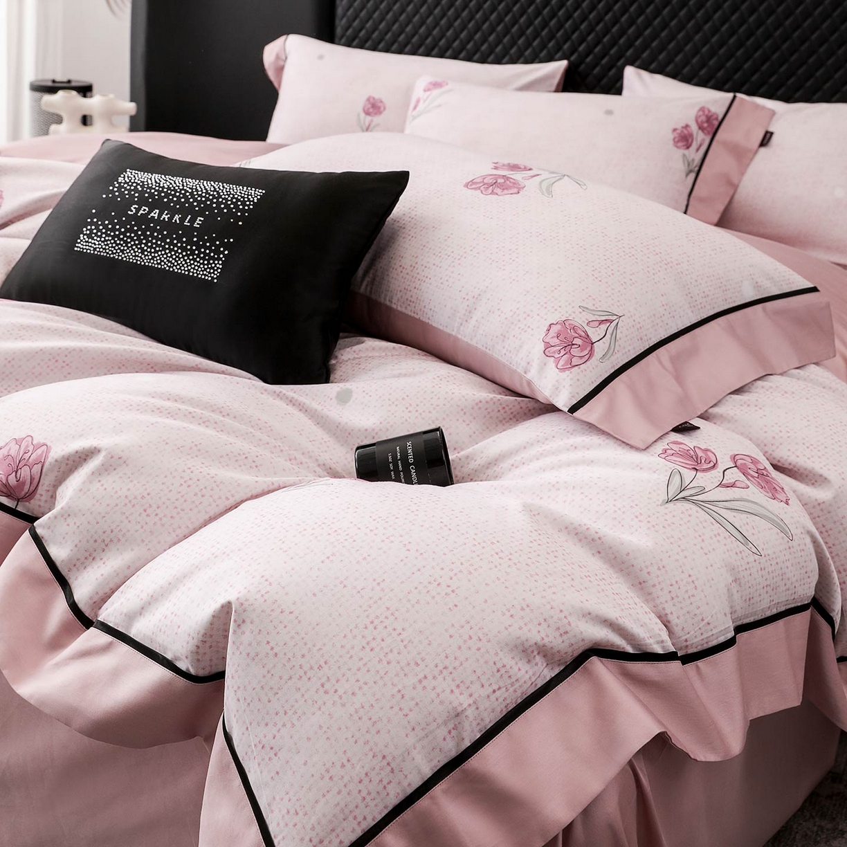 91家纺网 家纺一手货源 找家纺 2025新款直播热款A类数码印花全棉四件套纯棉复古美式长绒棉油画风高端床单被套床上用品 翎纳