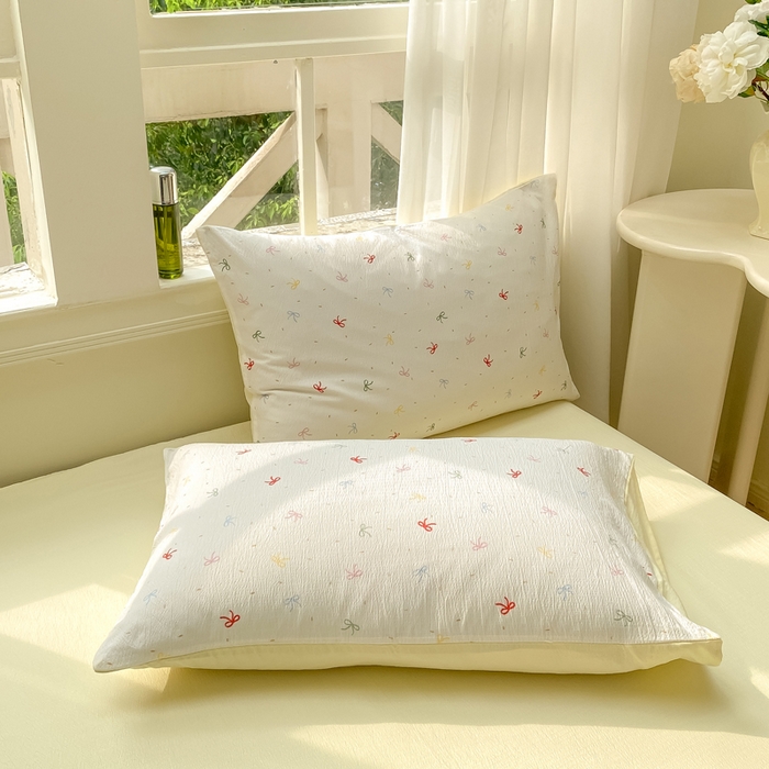 91家纺网 家纺一手货源 找家纺 （总）朵朵家纺 2025新款云感提花双层纱印花四件套