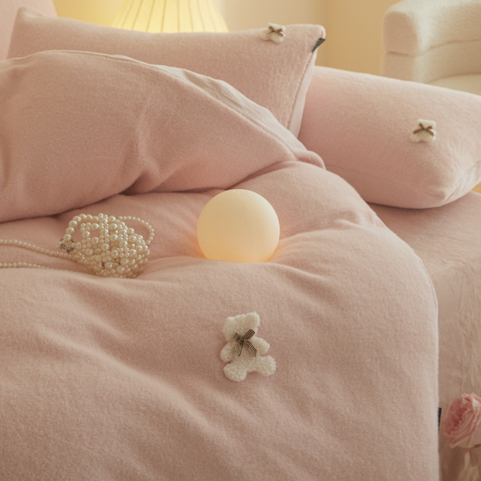 91家纺网 家纺一手货源 找家纺 （总）羽梦家纺 2025新款260克加厚全消光糯米绒阳光绒加厚保暖四件套 