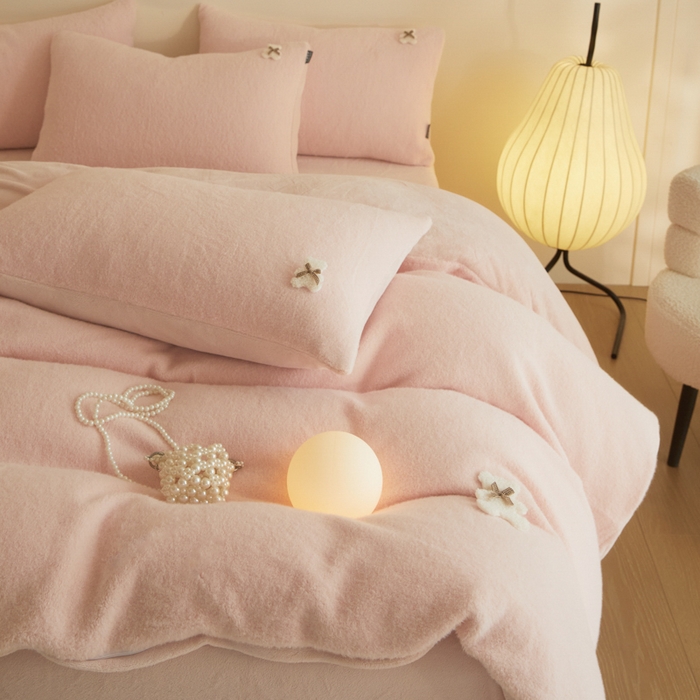 91家纺网 家纺一手货源 找家纺 （总）羽梦2025新款8.5斤牛奶法莱绒金貂法兰绒四件套直播爆款