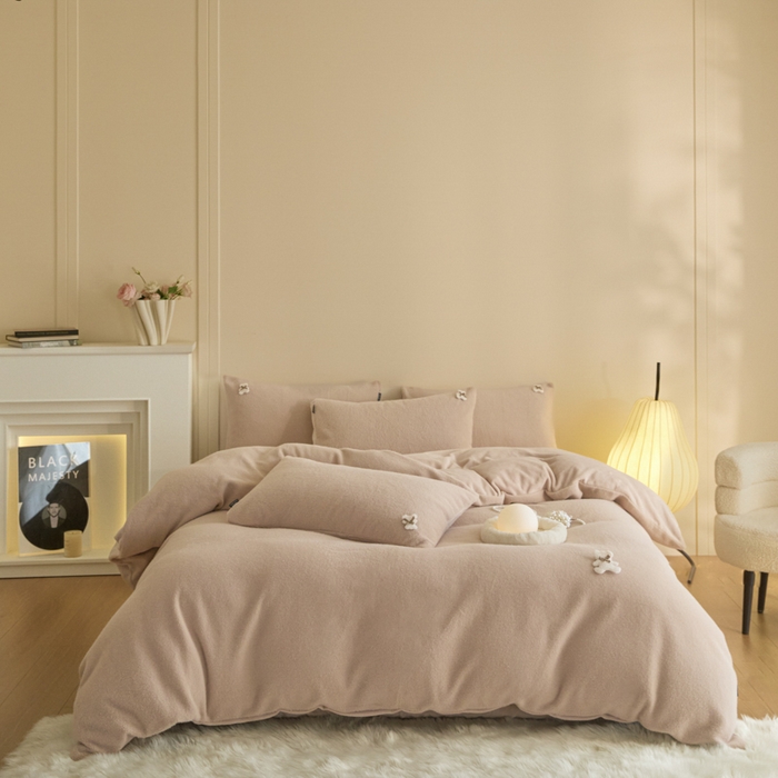 91家纺网 家纺一手货源 找家纺 羽梦家纺 2025新款260克加厚全消光糯米绒阳光绒加厚保暖四件套  糯米绒-卡其