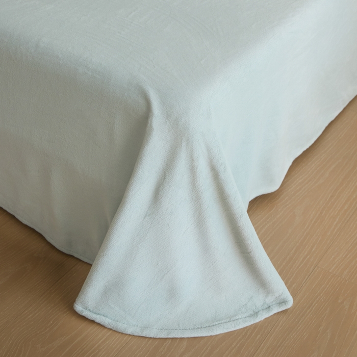 91家纺网 家纺一手货源 找家纺 羽梦家纺 2025新款260克加厚全消光糯米绒阳光绒加厚保暖四件套  糯米绒-气泡蓝