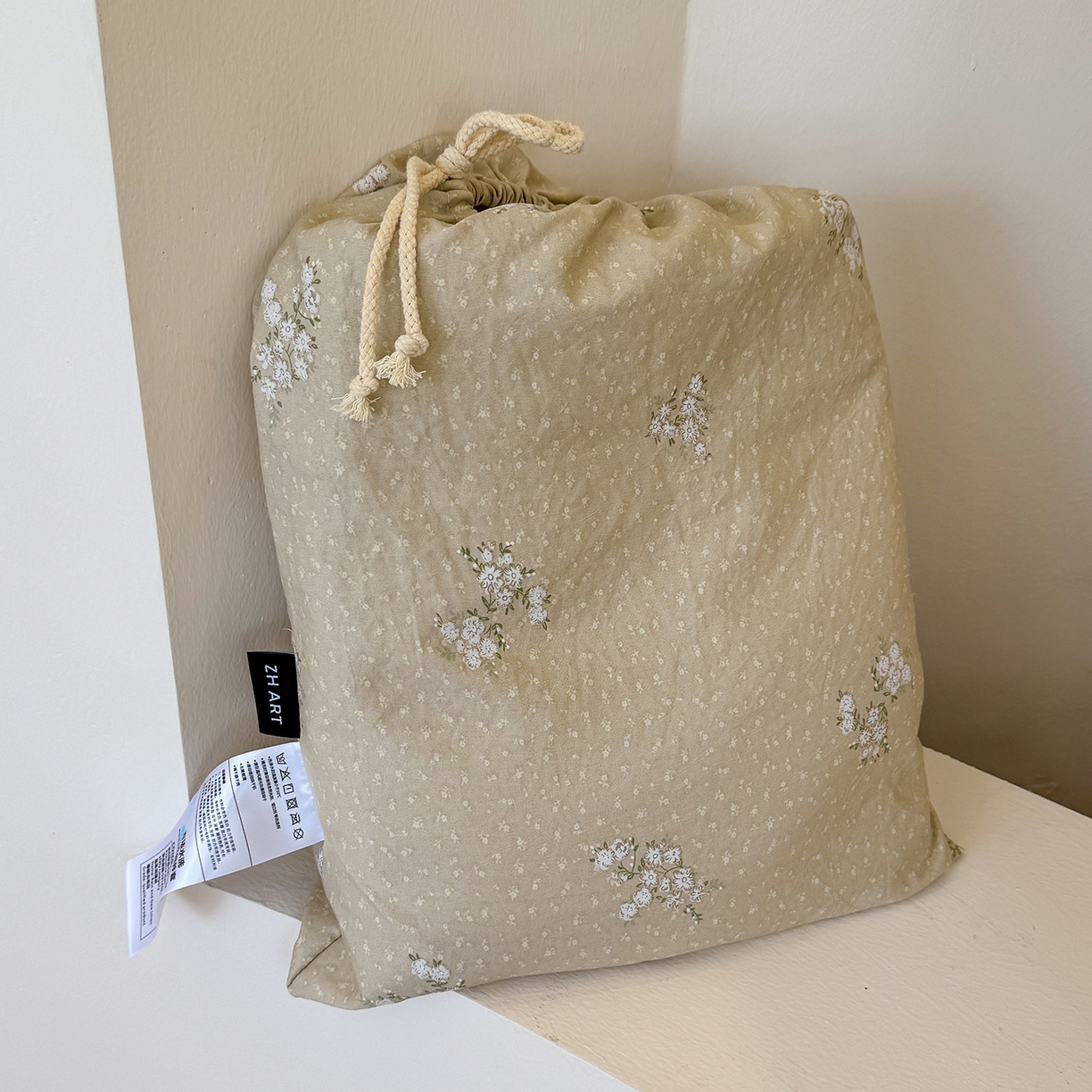 91家纺网 家纺一手货源 找家纺 竹合家纺 2025新款爆款韩国小布袋古法水洗云感四件套 茶町