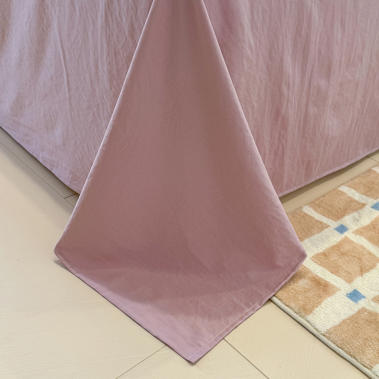 91家纺网 家纺一手货源 找家纺 竹合家纺 2025新款爆款韩国小布袋古法水洗云感四件套 茶町