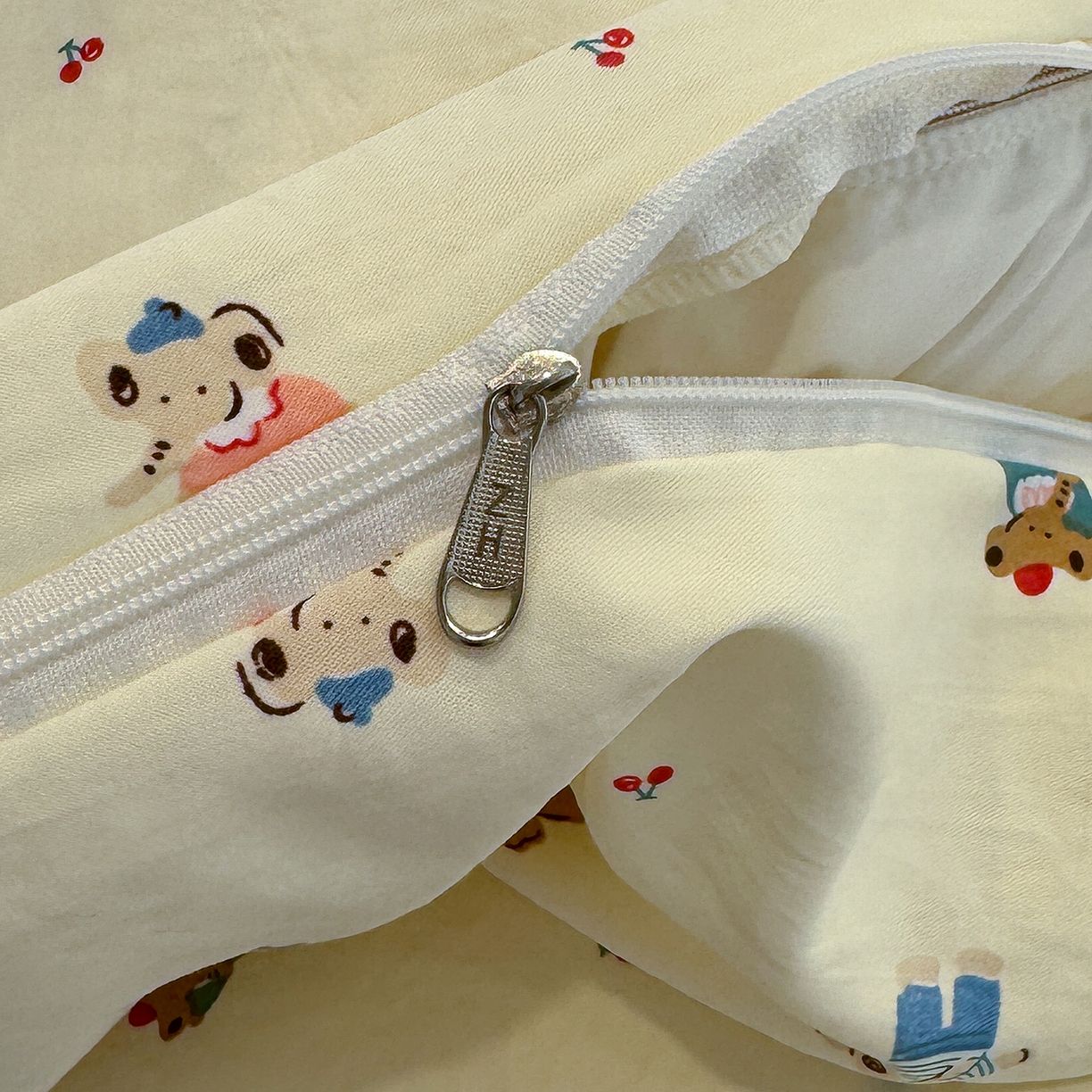 91家纺网 家纺一手货源 找家纺 竹合家纺 2025新款爆款韩国小布袋古法水洗云感四件套 快乐小象