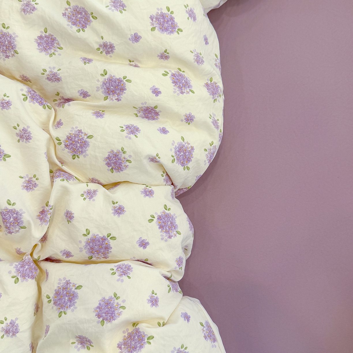 91家纺网 家纺一手货源 找家纺 竹合家纺 2025新款爆款韩国小布袋古法水洗云感四件套 露娜