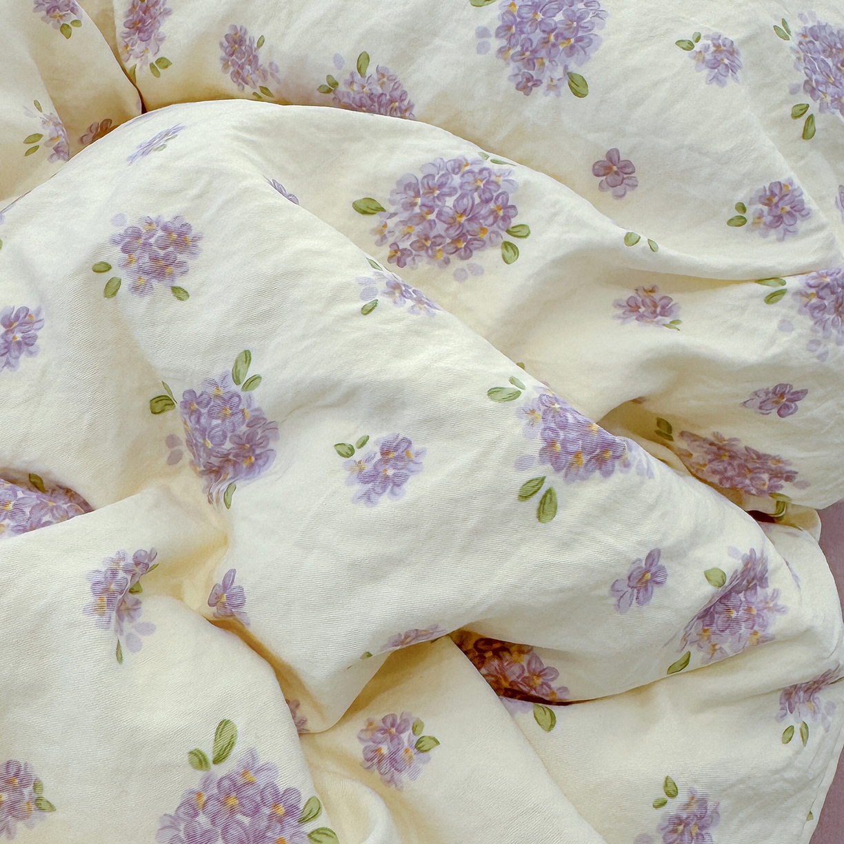 91家纺网 家纺一手货源 找家纺 竹合家纺 2025新款爆款韩国小布袋古法水洗云感四件套 露娜