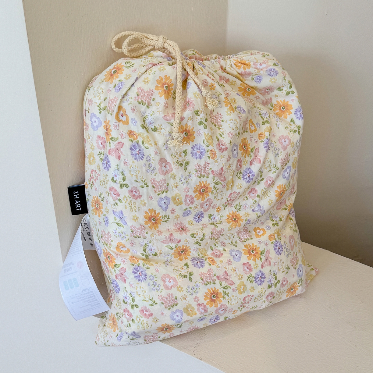 91家纺网 家纺一手货源 找家纺 竹合家纺 2025新款爆款韩国小布袋古法水洗云感四件套 莉莉安