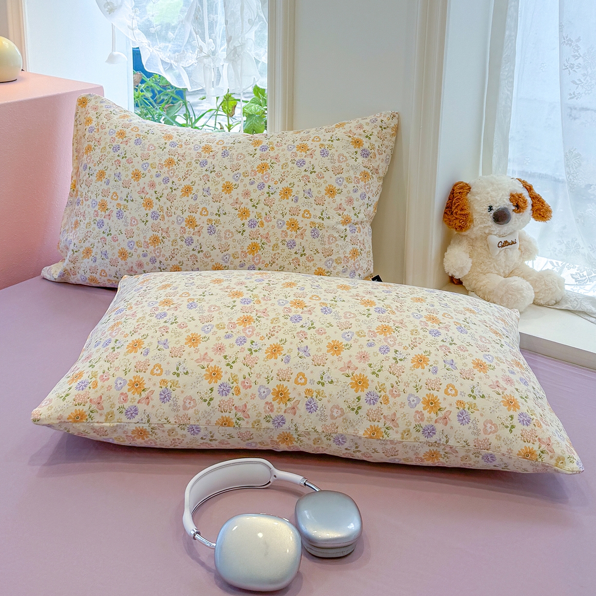 91家纺网 家纺一手货源 找家纺 竹合家纺 2025新款爆款韩国小布袋古法水洗云感四件套 莉莉安