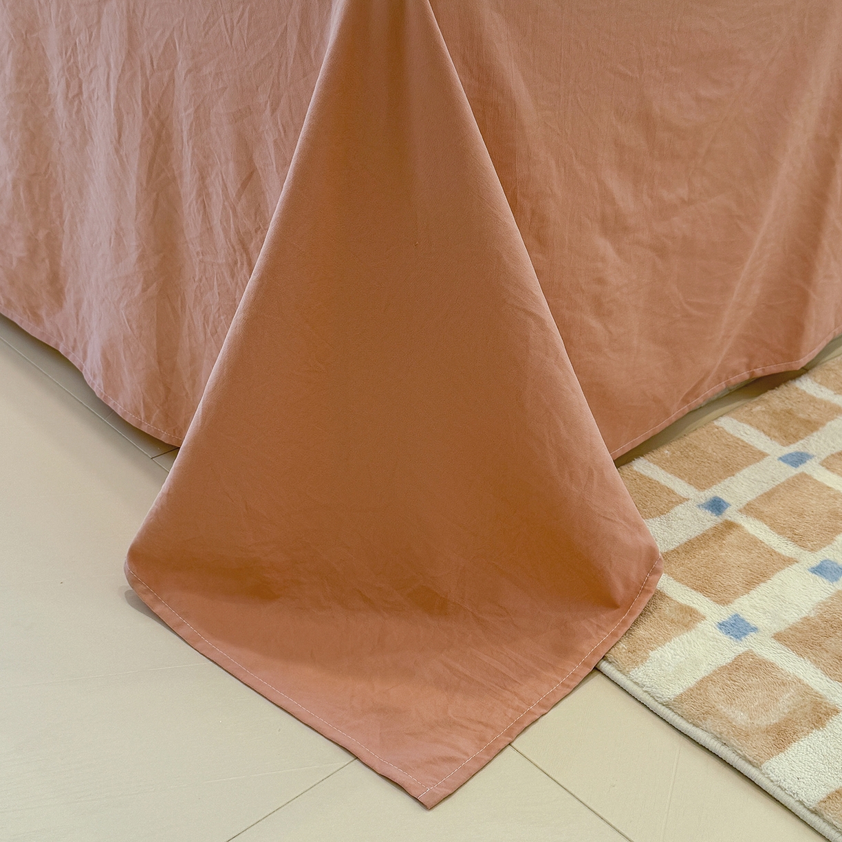 91家纺网 家纺一手货源 找家纺 竹合家纺 2025新款爆款韩国小布袋古法水洗云感四件套 稻花香