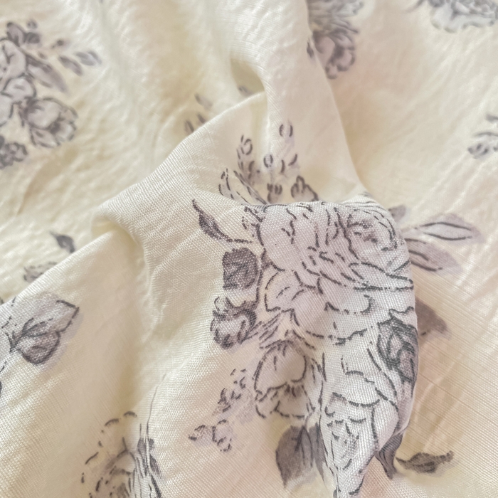 91家纺网 家纺一手货源 找家纺 朵朵家纺 2025新款云感提花双层纱印花四件套 浮生如梦