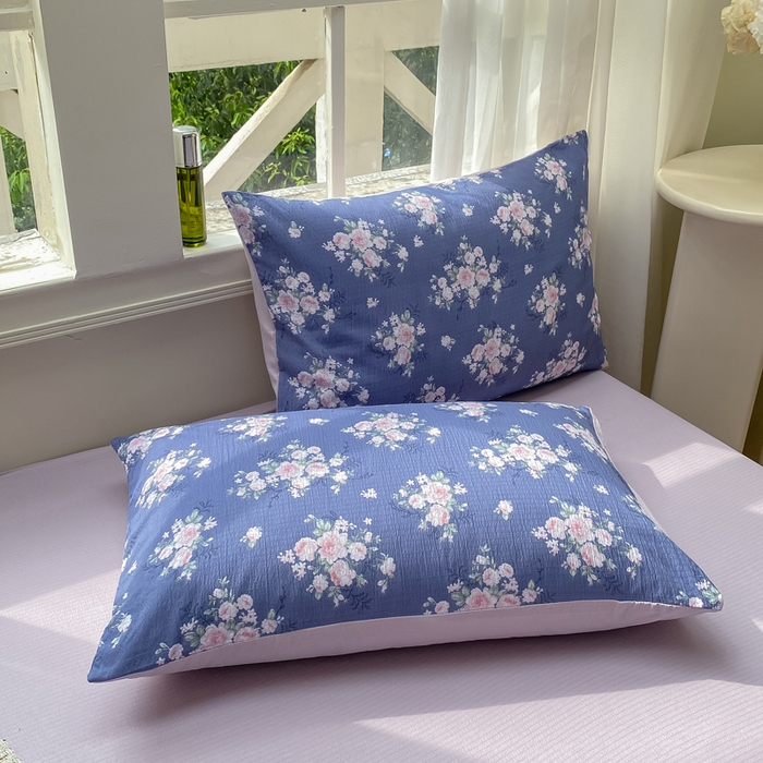 91家纺网 家纺一手货源 找家纺 朵朵家纺 2025新款云感提花双层纱印花四件套 国色天香