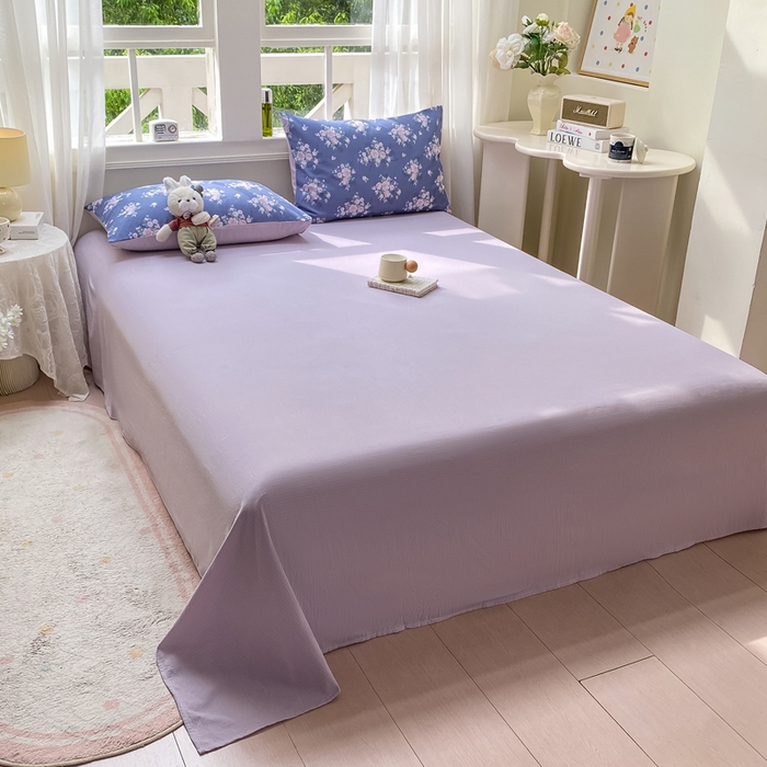 91家纺网 家纺一手货源 找家纺 朵朵家纺 2025新款云感提花双层纱印花四件套 国色天香