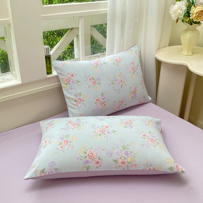 91家纺网 家纺一手货源 找家纺 朵朵家纺 2025新款云感提花双层纱印花四件套 沁园春