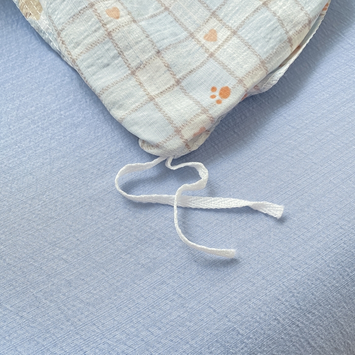 91家纺网 家纺一手货源 找家纺 朵朵家纺 2025新款云感提花双层纱印花四件套 淘气乐园