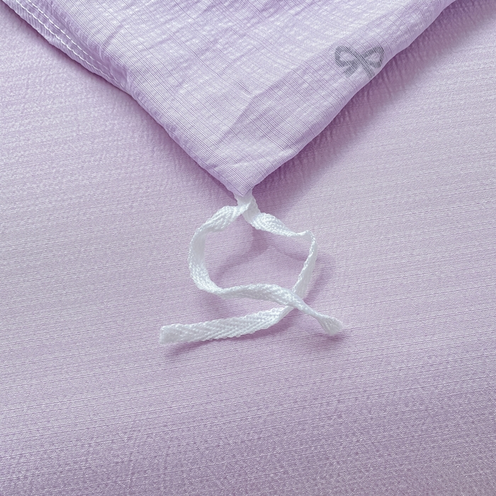 91家纺网 家纺一手货源 找家纺 朵朵家纺 2025新款云感提花双层纱印花四件套 幸运结