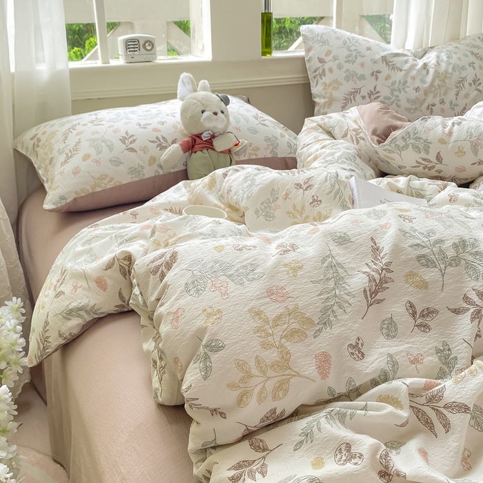 91家纺网 家纺一手货源 找家纺 朵朵家纺 2025新款云感提花双层纱印花单品被套 罗曼蒂克