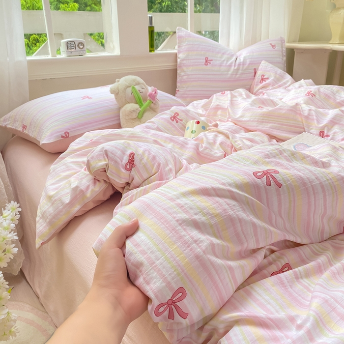 朵朵家纺 2025新款云感提花双层纱印花单品被套 情人节