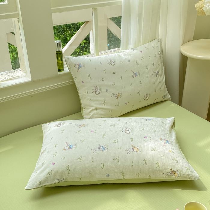 91家纺网 家纺一手货源 找家纺 朵朵家纺 2025新款云感提花双层纱印花单品被套 音乐派