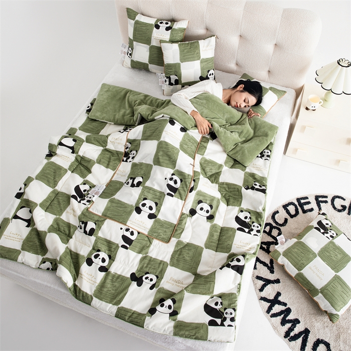 91家纺网 家纺一手货源 找家纺 （总）照世家纺 2025新款A类棉加绒抗菌抱枕被系列 （控价：不能低于以下：小79，中号99，大120，加大140，超大160；低于零售价的链接，一经发现直接投诉下架，感谢大家的支持）