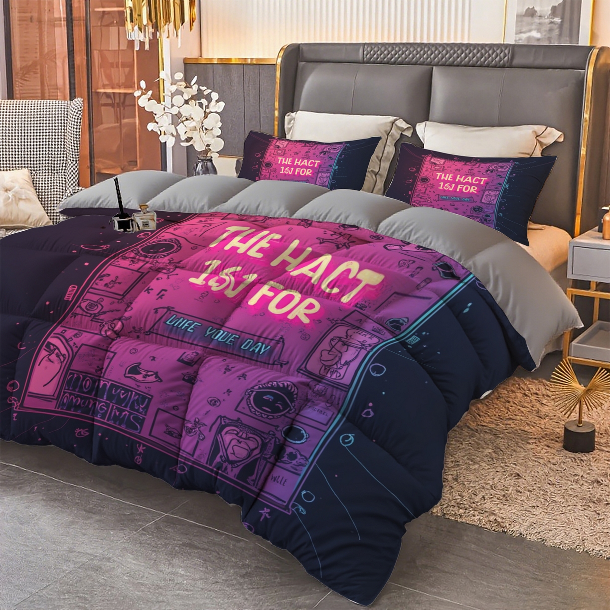 91家纺网 家纺一手货源 找家纺 合纵跨境工厂 2025新款一件定制pod模式跨境被子被芯单品三件套一件代发希音集采亚马逊速卖通-24小时内发货 10002