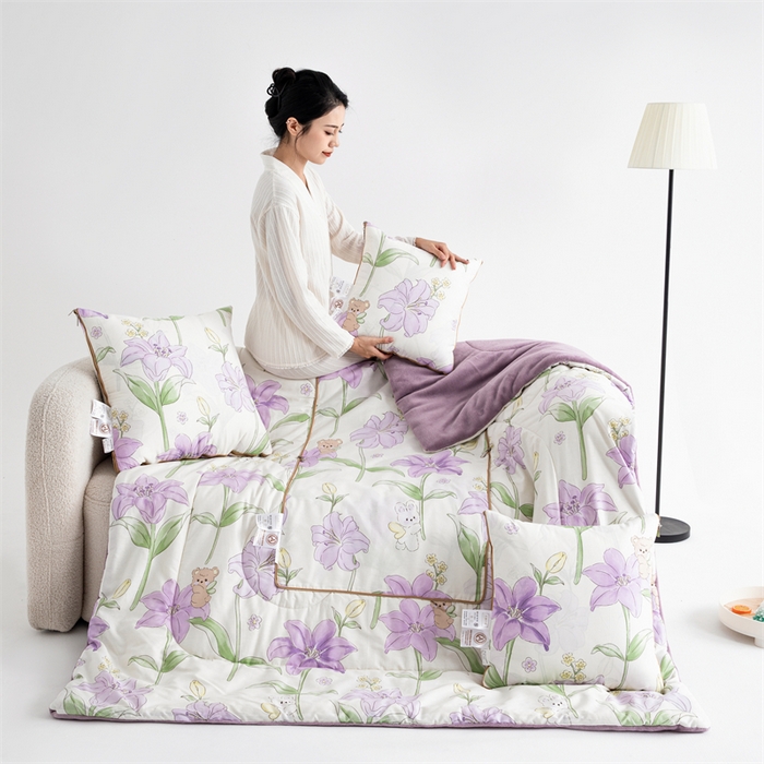 91家纺网 家纺一手货源 找家纺 照世家纺 2025新款A类棉加绒抗菌抱枕被系列 （控价：不能低于以下：小79，中号99，大120，加大140，超大160；低于零售价的链接，一经发现直接投诉下架，感谢大家的支持） 春日来信