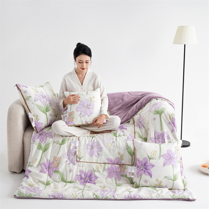 91家纺网 家纺一手货源 找家纺 照世家纺 2025新款A类棉加绒抗菌抱枕被系列 （控价：不能低于以下：小79，中号99，大120，加大140，超大160；低于零售价的链接，一经发现直接投诉下架，感谢大家的支持） 春日来信