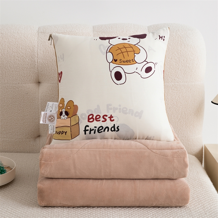照世家纺 2025新款A类棉加绒抗菌抱枕被系列 （控价：不能低于以下：小79，中号99，大120，加大140，超大160；低于零售价的链接，一经发现直接投诉下架，感谢大家的支持） 方糖起司