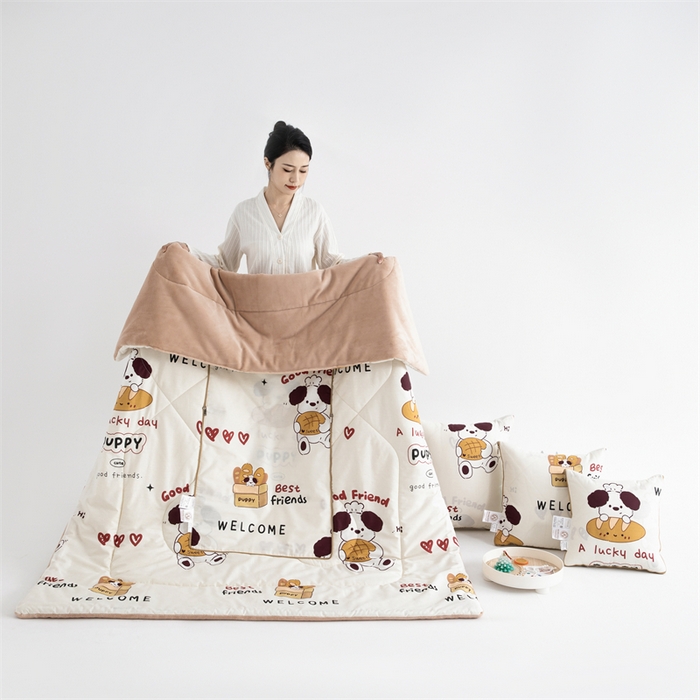 91家纺网 家纺一手货源 找家纺 照世家纺 2025新款A类棉加绒抗菌抱枕被系列 （控价：不能低于以下：小79，中号99，大120，加大140，超大160；低于零售价的链接，一经发现直接投诉下架，感谢大家的支持） 方糖起司