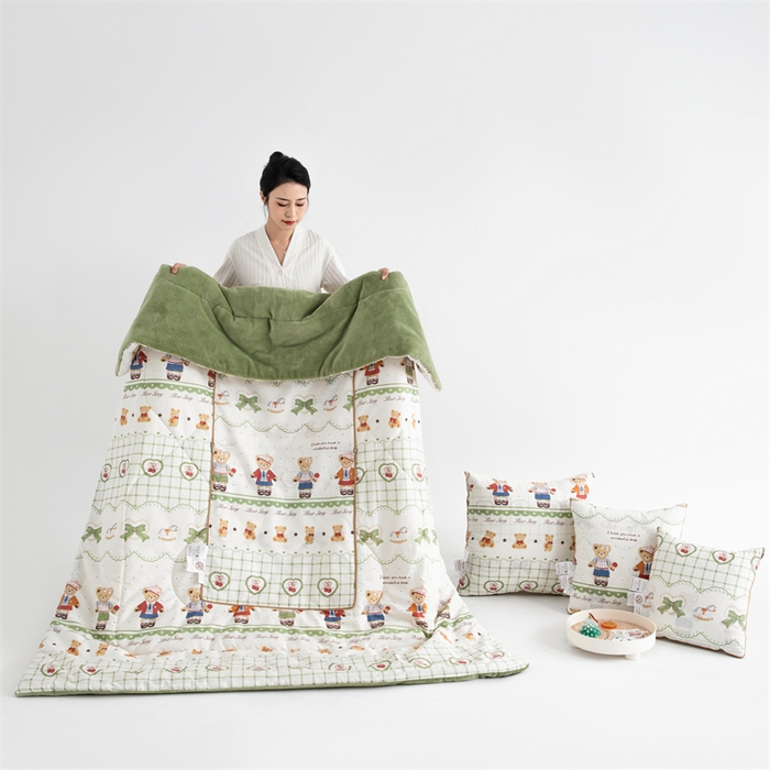 91家纺网 家纺一手货源 找家纺 照世家纺 2025新款A类棉加绒抗菌抱枕被系列 （控价：不能低于以下：小79，中号99，大120，加大140，超大160；低于零售价的链接，一经发现直接投诉下架，感谢大家的支持） 拾光小熊