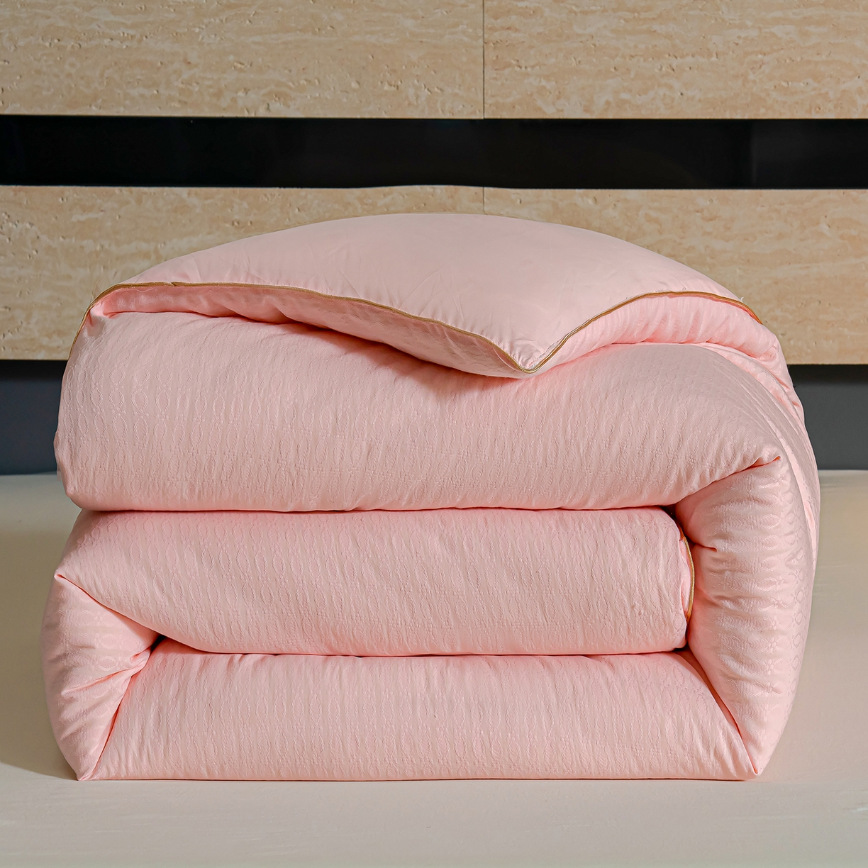 蓝冰家纺 2025新款发财树提花大豆被被子被芯 提花-玉色