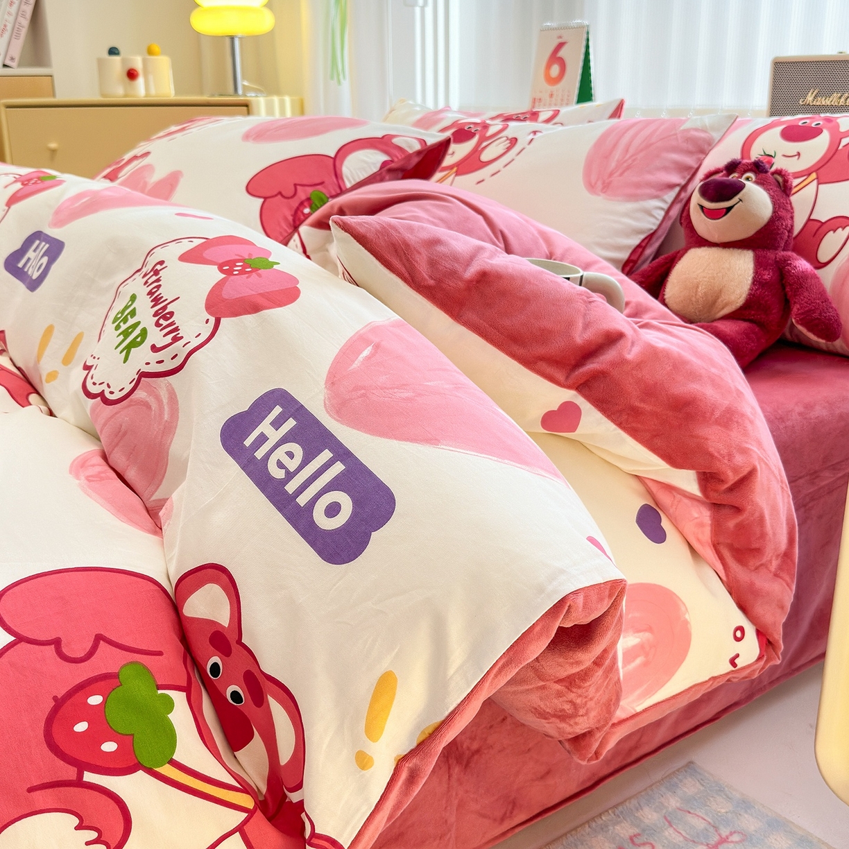 91家纺网 家纺一手货源 找家纺 （总）清雅福 2025秋冬新品全棉印花棉加绒四件套系列