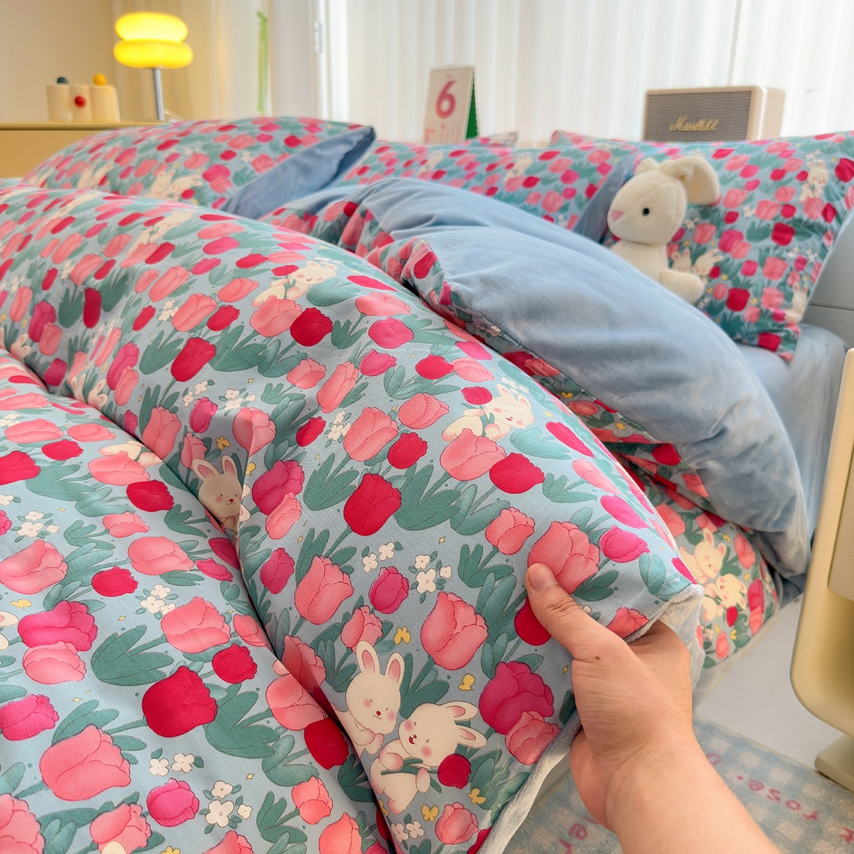 91家纺网 家纺一手货源 找家纺 （总）清雅福 2025秋冬新品全棉印花棉加绒四件套系列