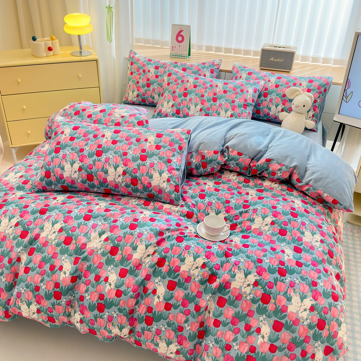 91家纺网 家纺一手货源 找家纺 （总）清雅福 2025秋冬新品全棉印花棉加绒四件套系列