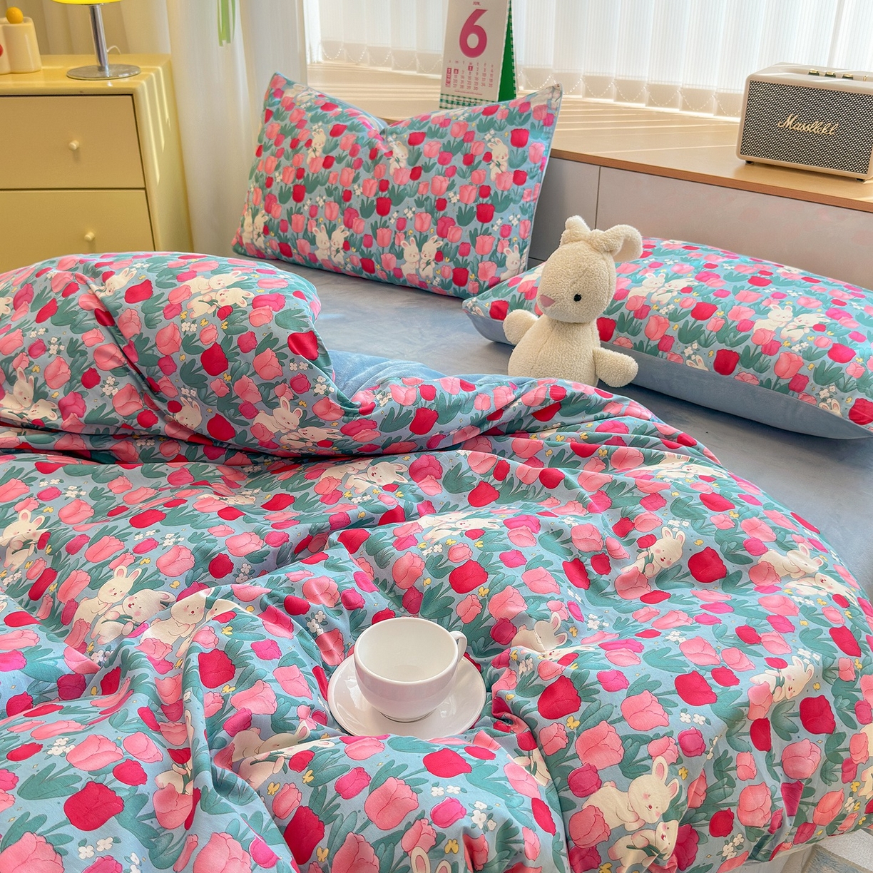 91家纺网 家纺一手货源 找家纺 （总）清雅福 2025秋冬新品全棉印花棉加绒四件套系列